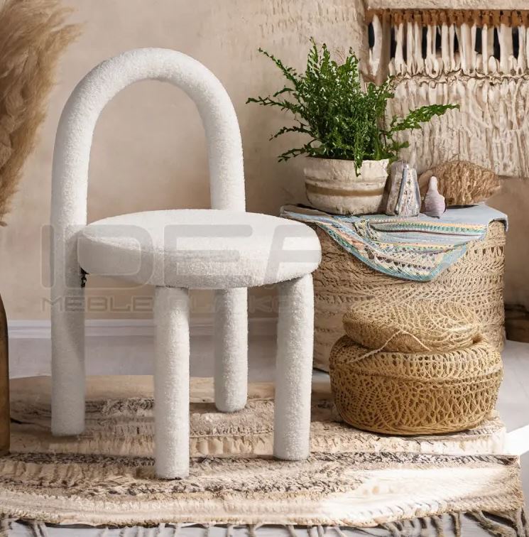 Fantazyjne krzesło tapicerowane fantasy diamanda boucle teddy